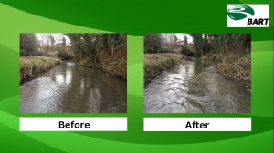 Before and after: habitat enhancement works on the River Marden